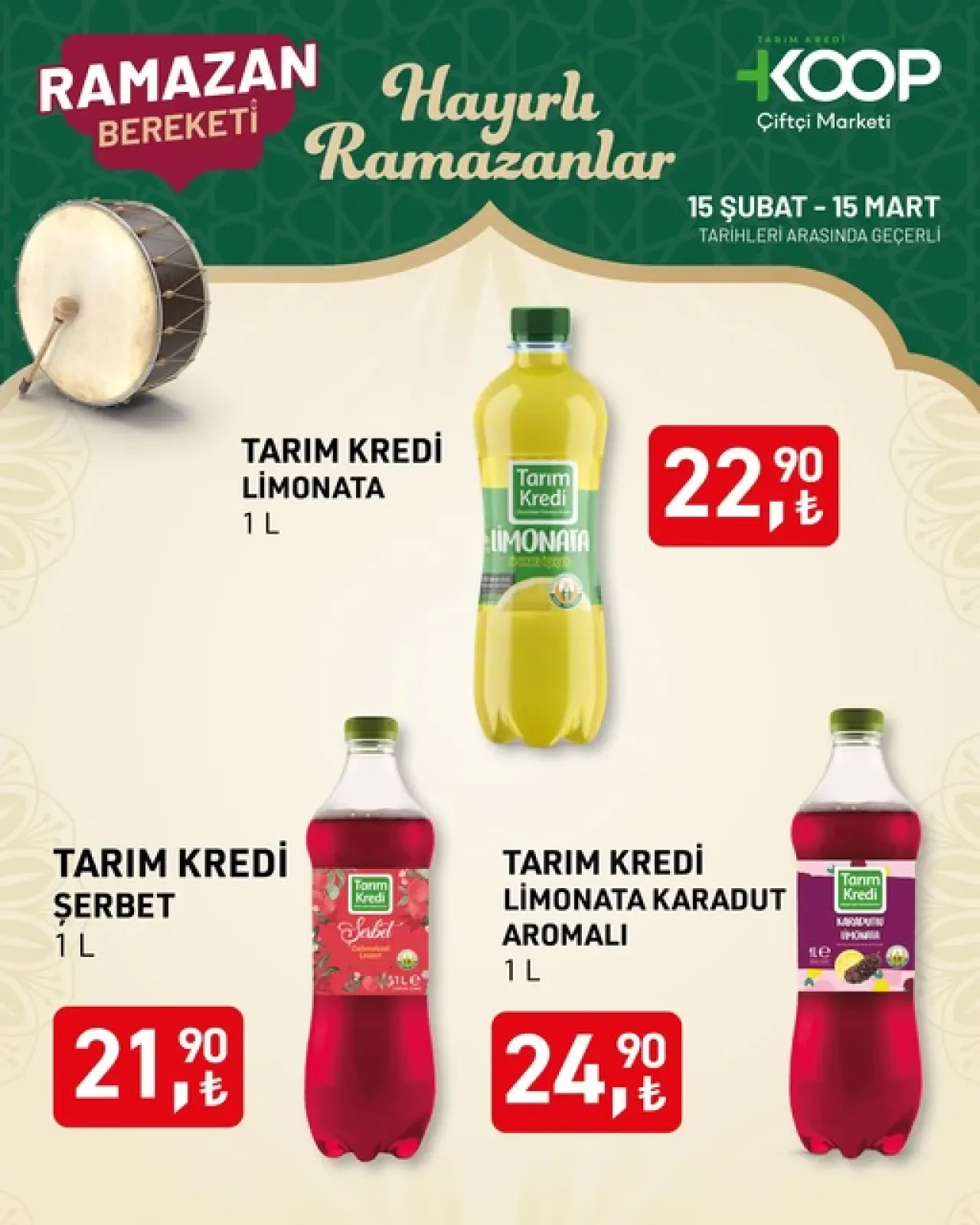 Tarım Kredi Markette Ramazan ayına özel indirim rüzgarı! 21